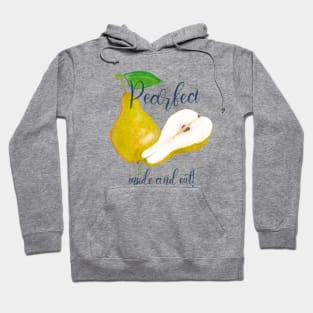 Yellow Watercolor Pears with Lettering Hoodie